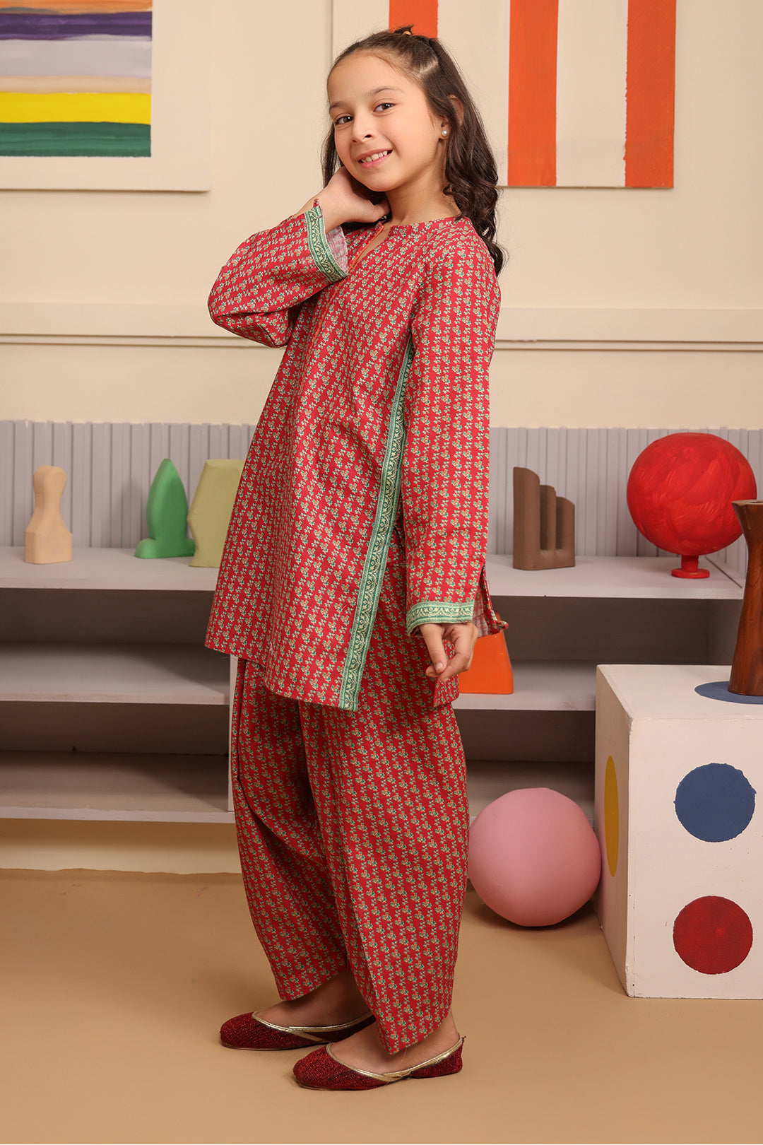 Zellbury Girls | 2 Piece Khaddar | Kurta Trouser - 2787 - House Of Hania