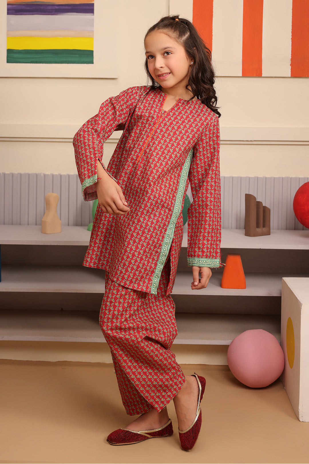 Zellbury Girls | 2 Piece Khaddar | Kurta Trouser - 2787 - House Of Hania