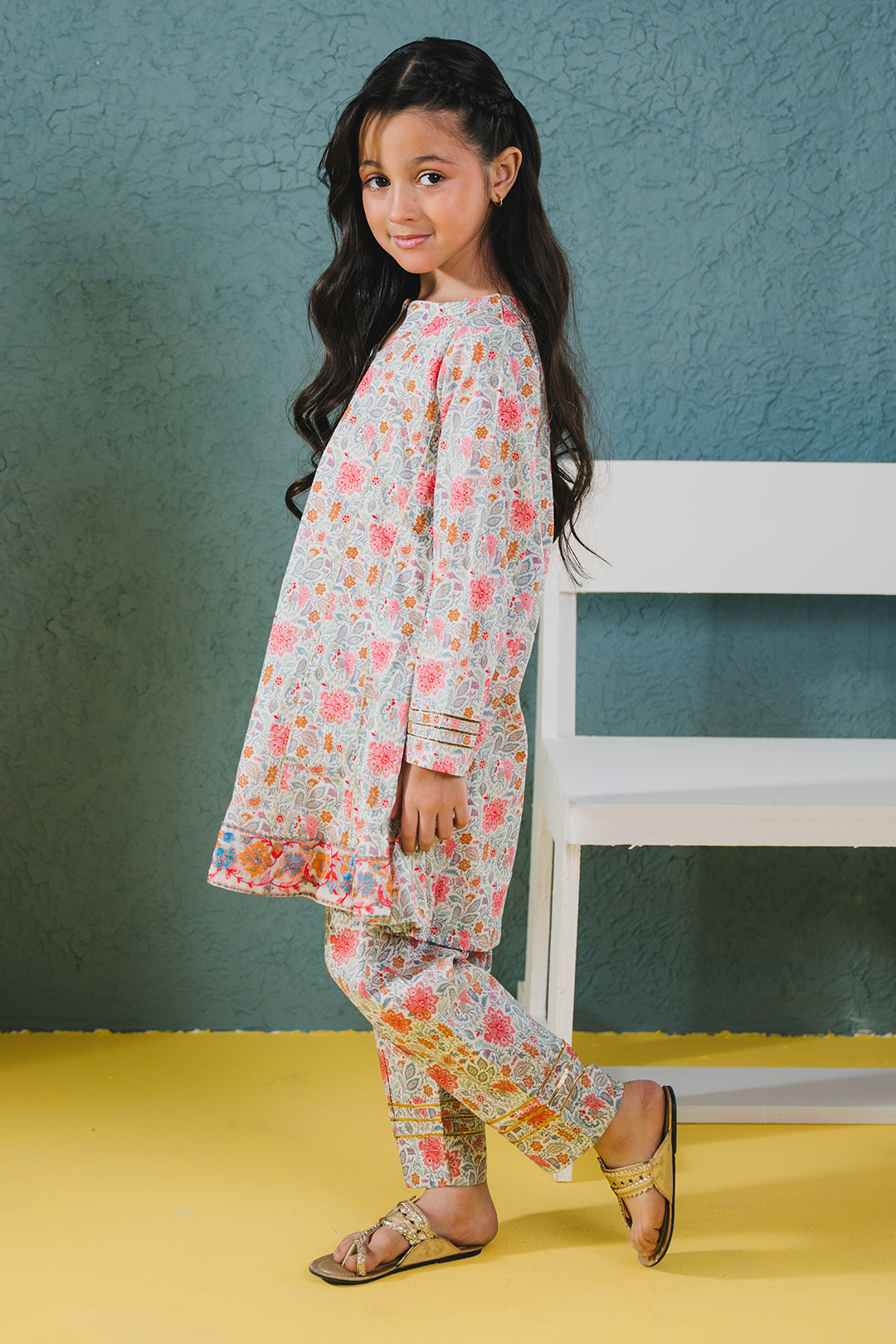 Zellbury Girls | 2 Piece Lawn | Embroidered Kurta Trouser - 2430 - House Of Hania
