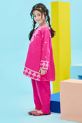 Zellbury Girls | 2 Piece Lawn | Embroidered Kurta Trouser - 2464 - House Of Hania