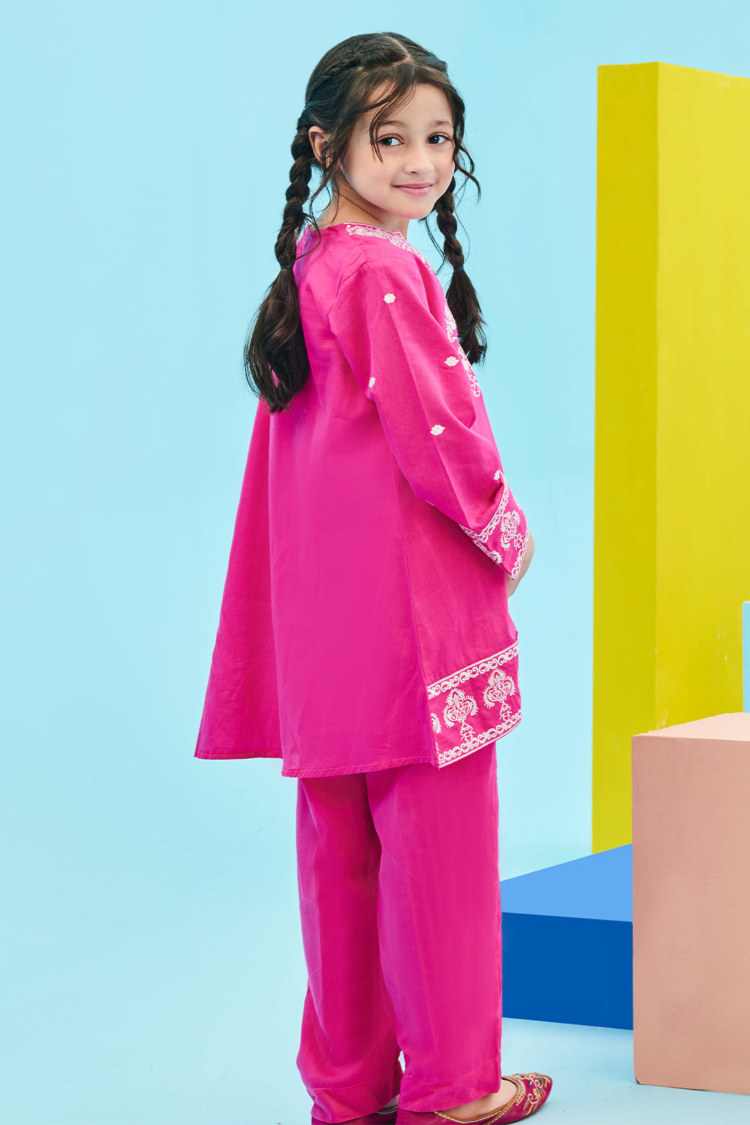Zellbury Girls | 2 Piece Lawn | Embroidered Kurta Trouser - 2464 - House Of Hania