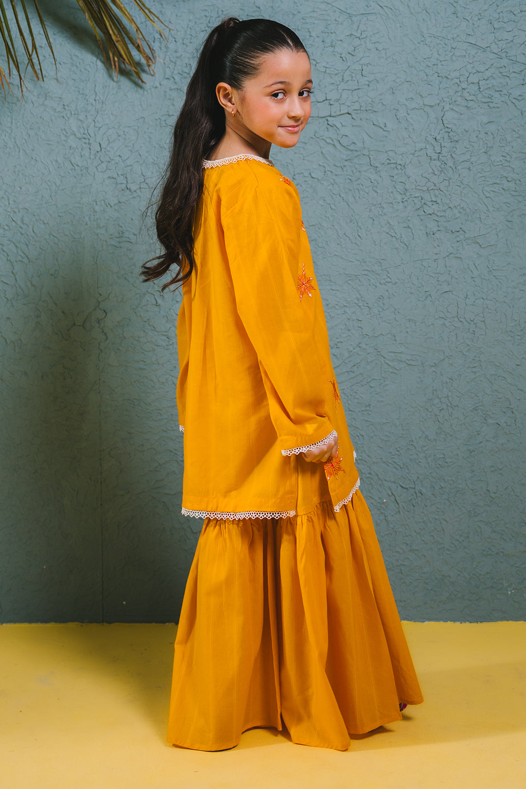 Zellbury Girls | 2 Piece Lawn | Embroidered Kurta Trouser - 2465 - House Of Hania