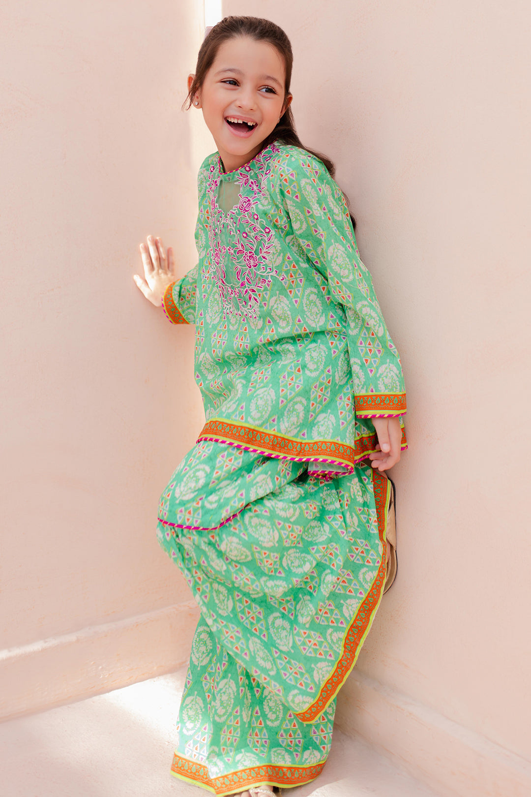 Zellbury Girls | 2 Piece Lawn | Embroidered Kurta Trouser - 2469 - House Of Hania