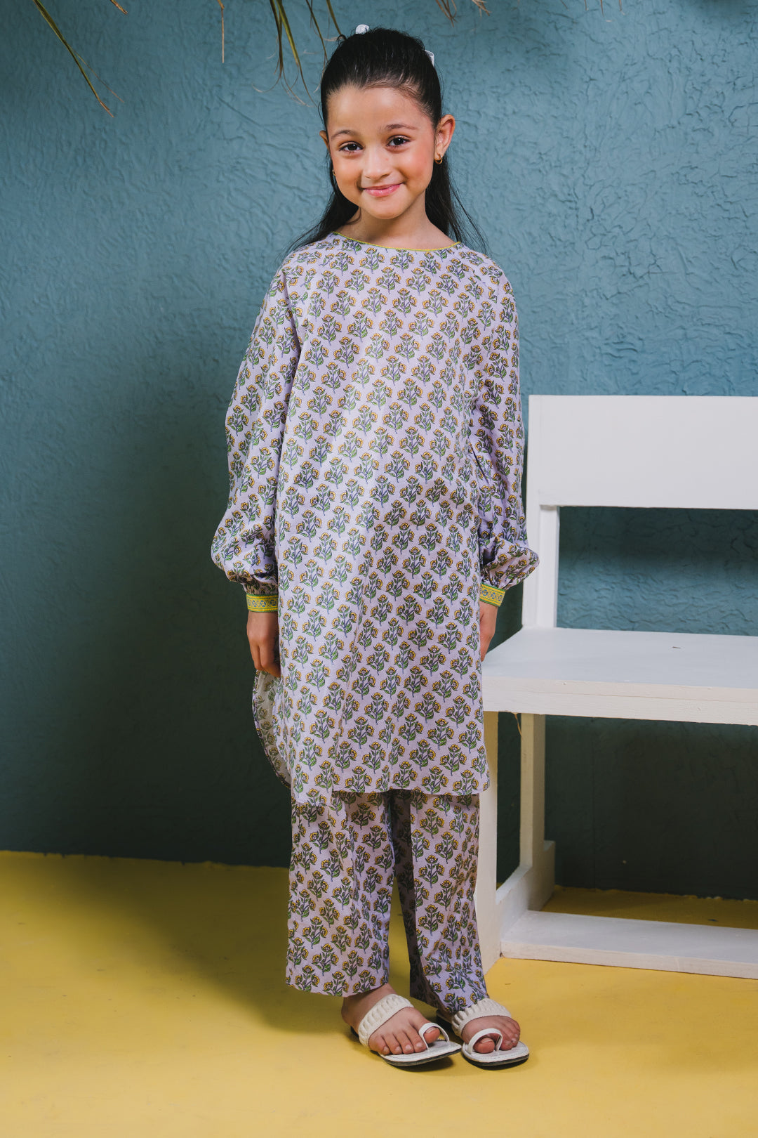 Zellbury Girls | 2 Piece Lawn | Kurta Trouser - 2407 - House Of Hania