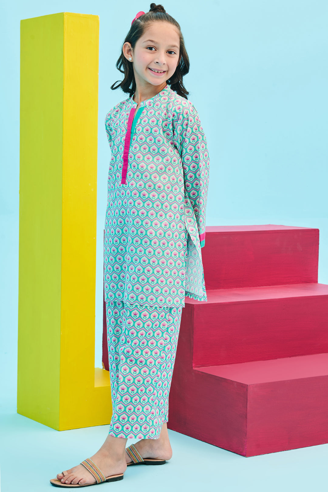 Zellbury Girls | 2 Piece Lawn | Kurta Trouser - 2411 - House Of Hania