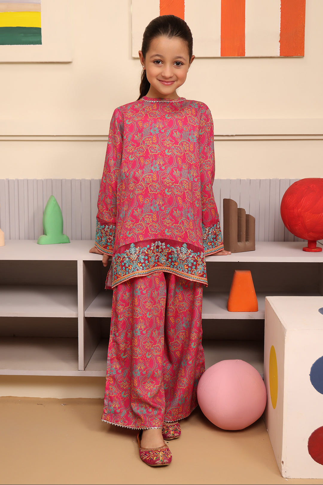 Zellbury Girls | 2 Piece Viscose | Embroidered Kurta Trouser - 2730 - House Of Hania