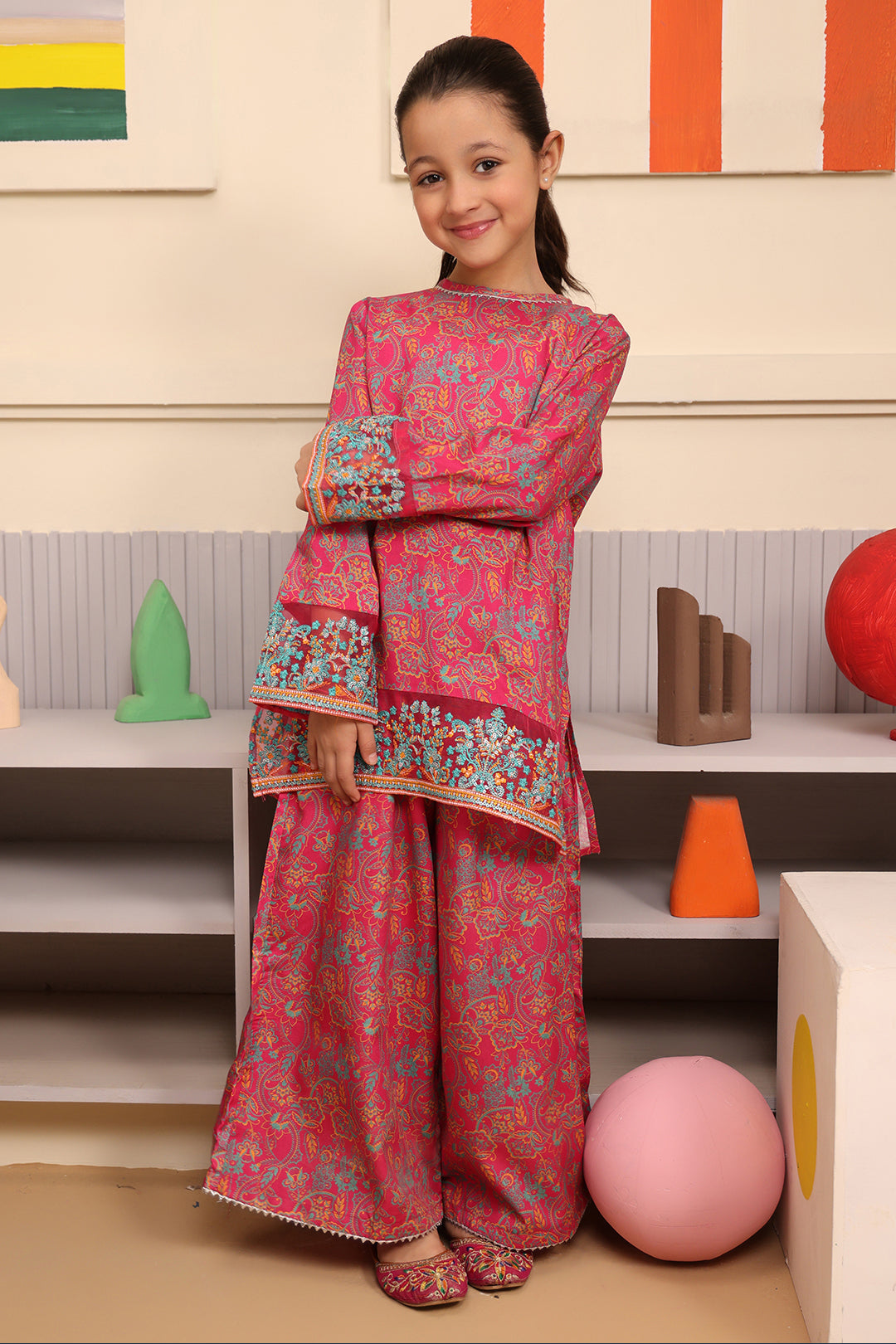 Zellbury Girls | 2 Piece Viscose | Embroidered Kurta Trouser - 2730 - House Of Hania
