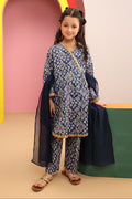 Zellbury Girls | 3 Piece Cambric | Embroidered Kurta Dupatta Trouser - 3821 - House Of Hania