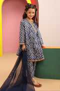 Zellbury Girls | 3 Piece Cambric | Embroidered Kurta Dupatta Trouser - 3821 - House Of Hania