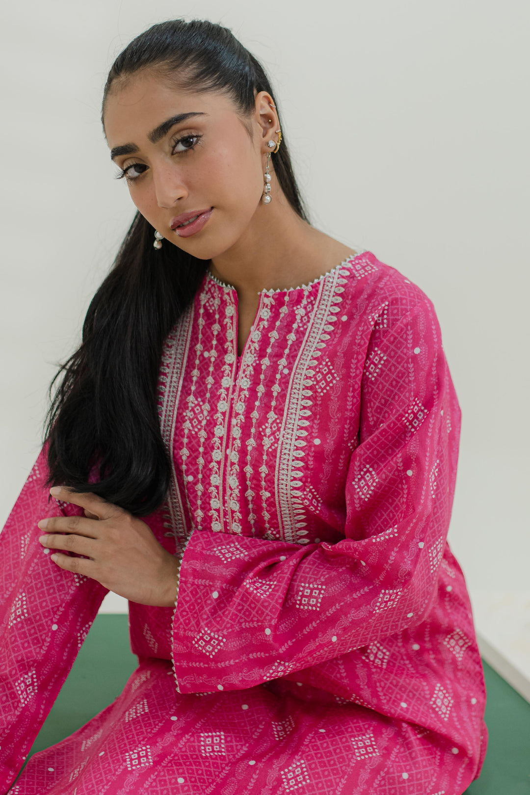 Zellbury | Summer Pret | Embroidered Kurta - 1853 - House Of Hania