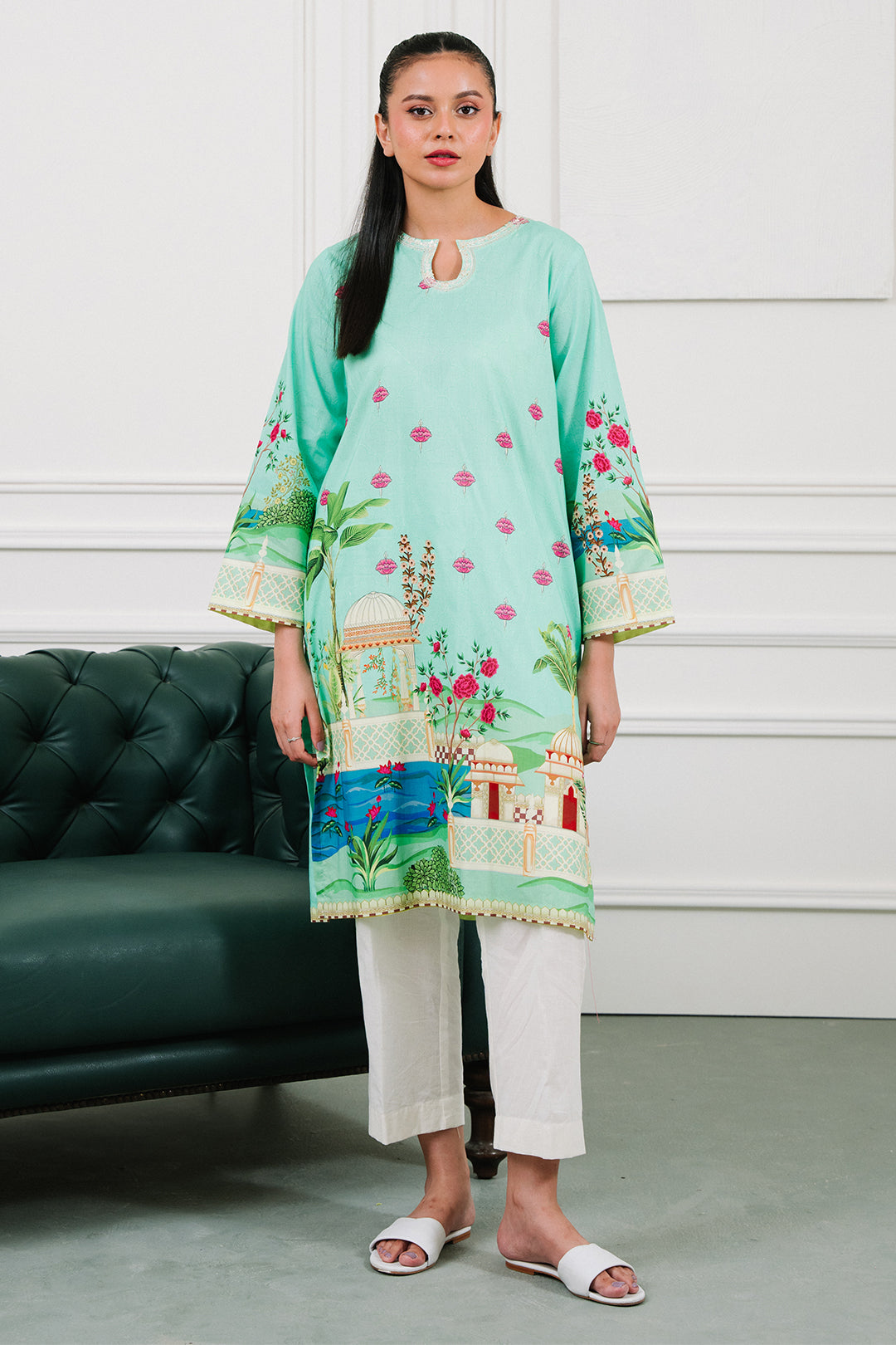 Zellbury | Summer Pret | Embroidered  Kurta - 2046 - House Of Hania