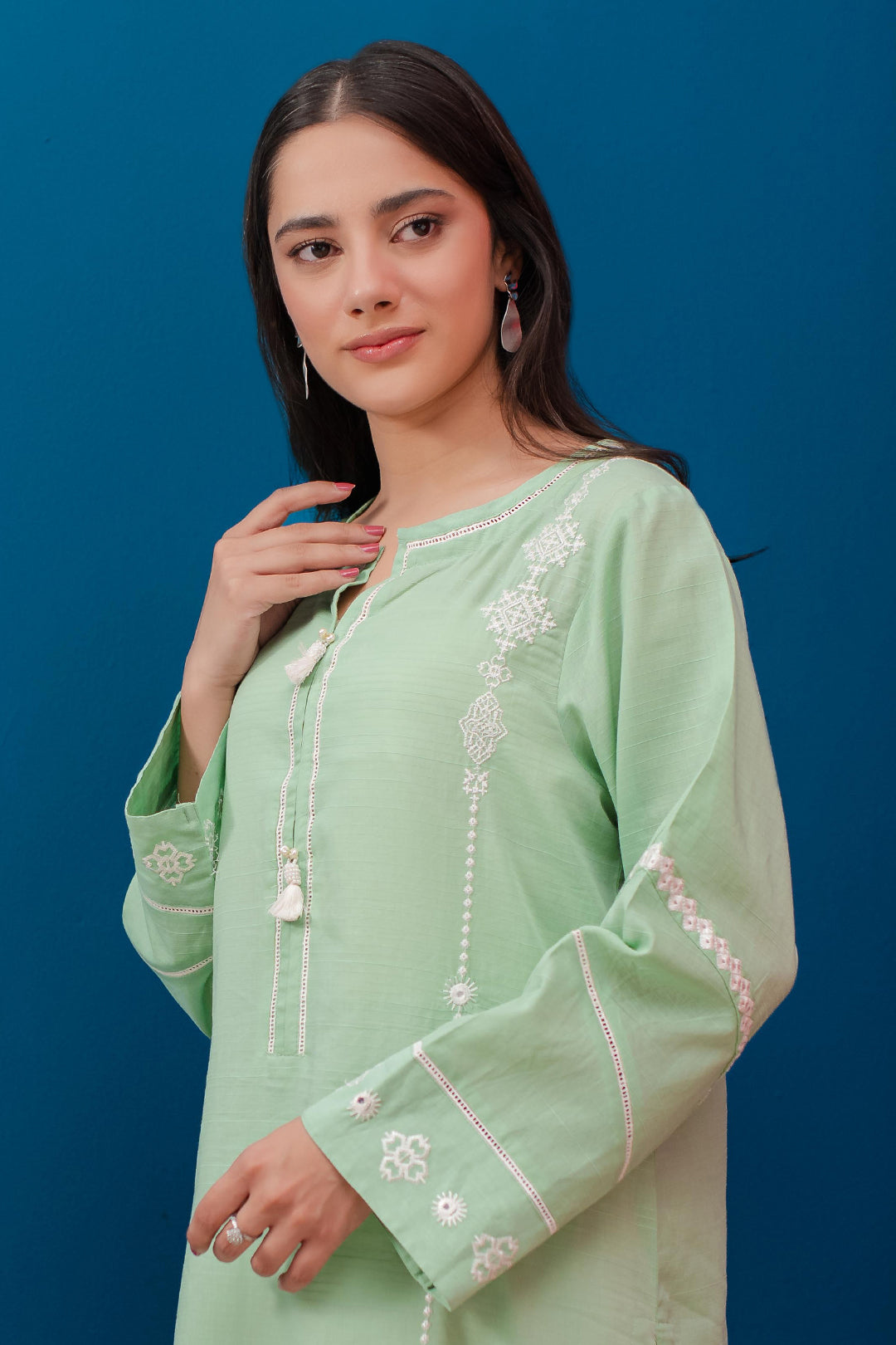 Zellbury | Summer Pret | Embroidered Kurta - 2049 - House Of Hania