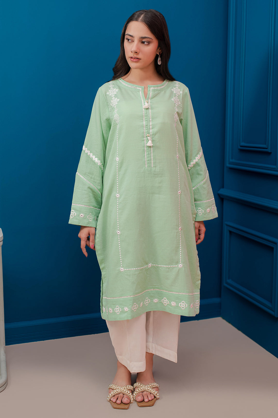 Zellbury | Summer Pret | Embroidered Kurta - 2049 - House Of Hania