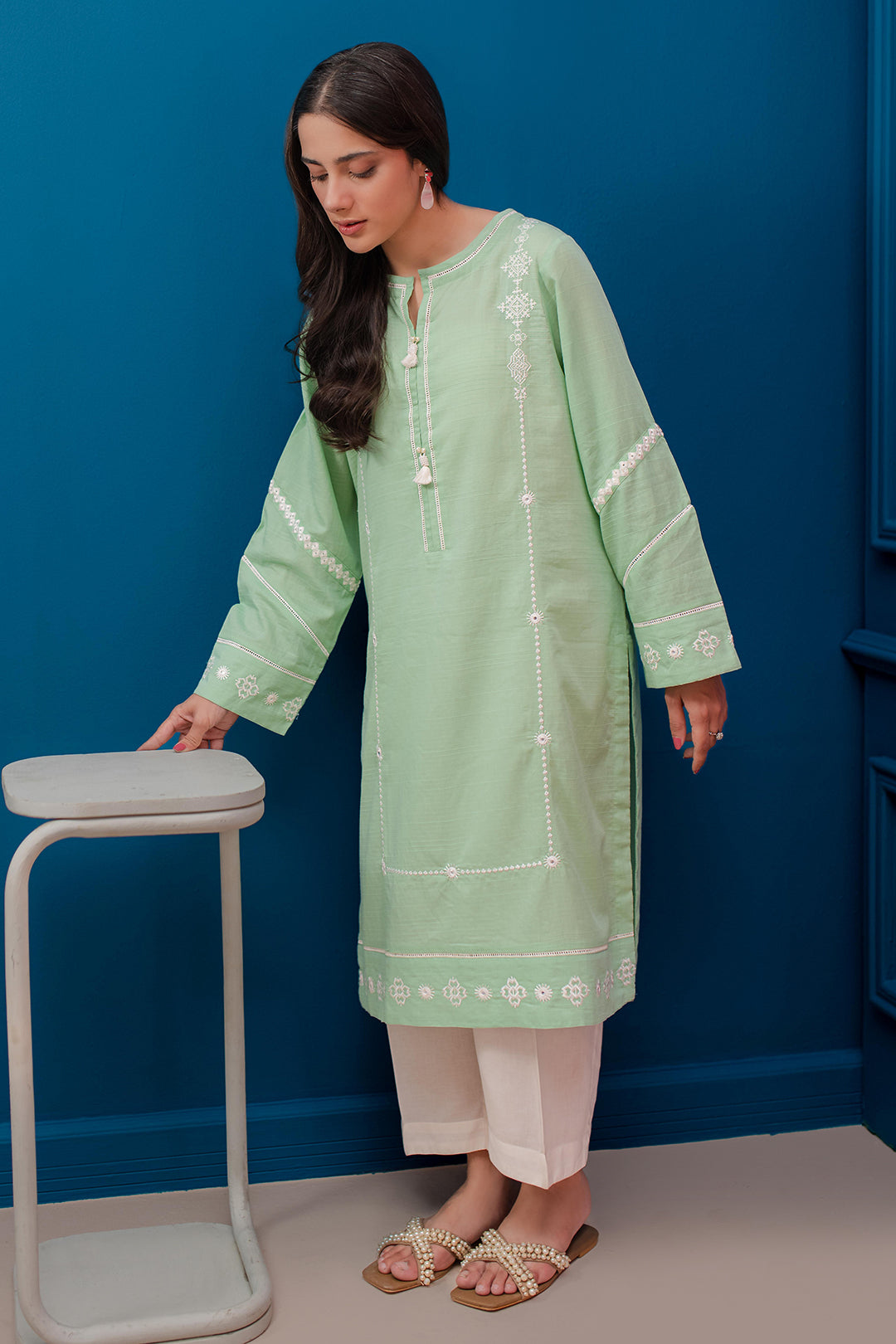 Zellbury | Summer Pret | Embroidered Kurta - 2049 - House Of Hania