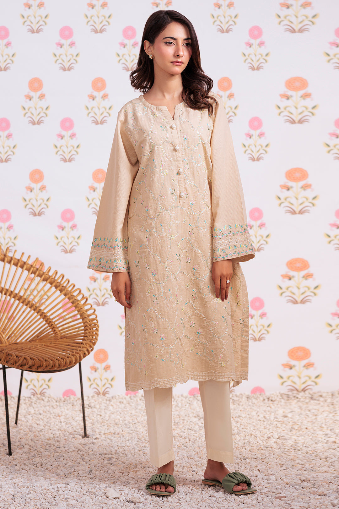 Zellbury | Summer Pret | Embroidered Kurta - 2140 - House Of Hania