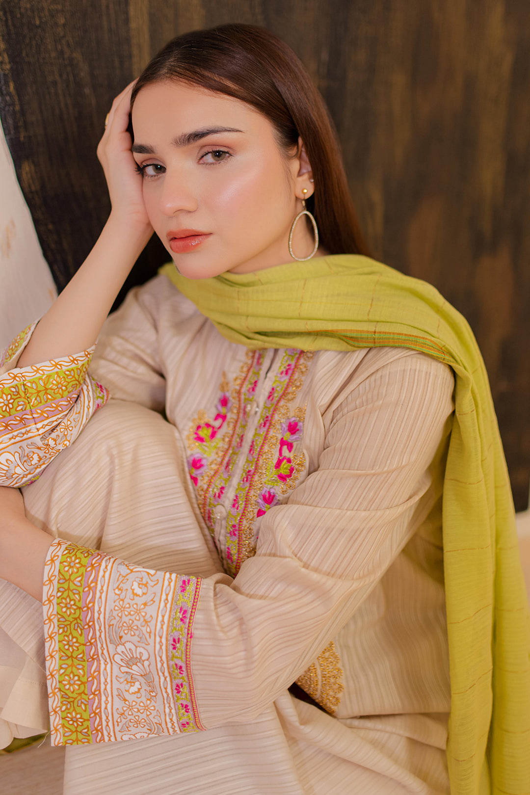 Zellbury | Summer Pret | Embroidered Kurta Dupatta - 1094 - House Of Hania