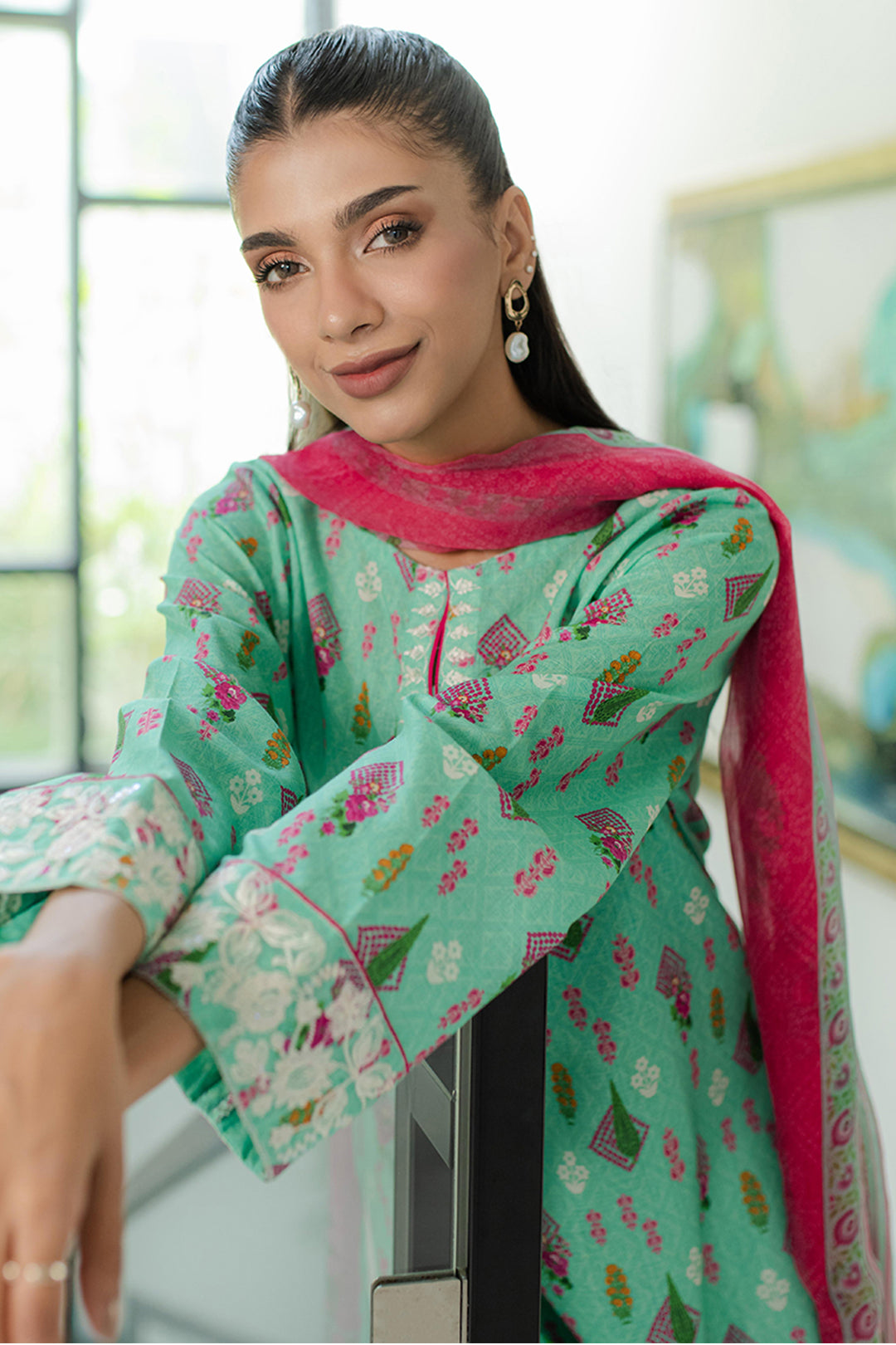 Zellbury | Summer Pret | Embroidered Kurta Dupatta - 1704 - House Of Hania