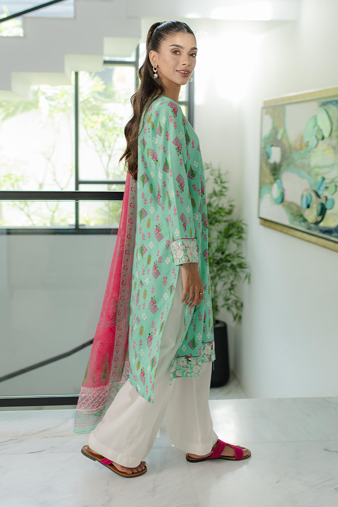 Zellbury | Summer Pret | Embroidered Kurta Dupatta - 1704 - House Of Hania
