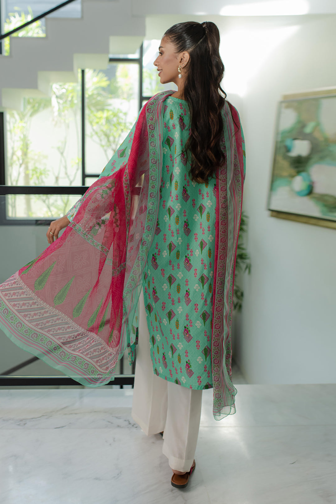 Zellbury | Summer Pret | Embroidered Kurta Dupatta - 1704 - House Of Hania