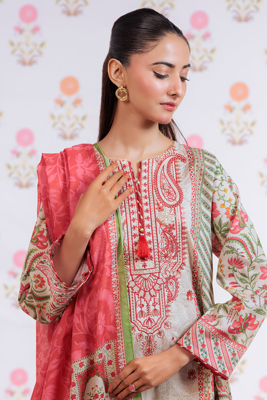 Zellbury | Summer Pret | Embroidered Kurta Dupatta - 1895 - House Of Hania