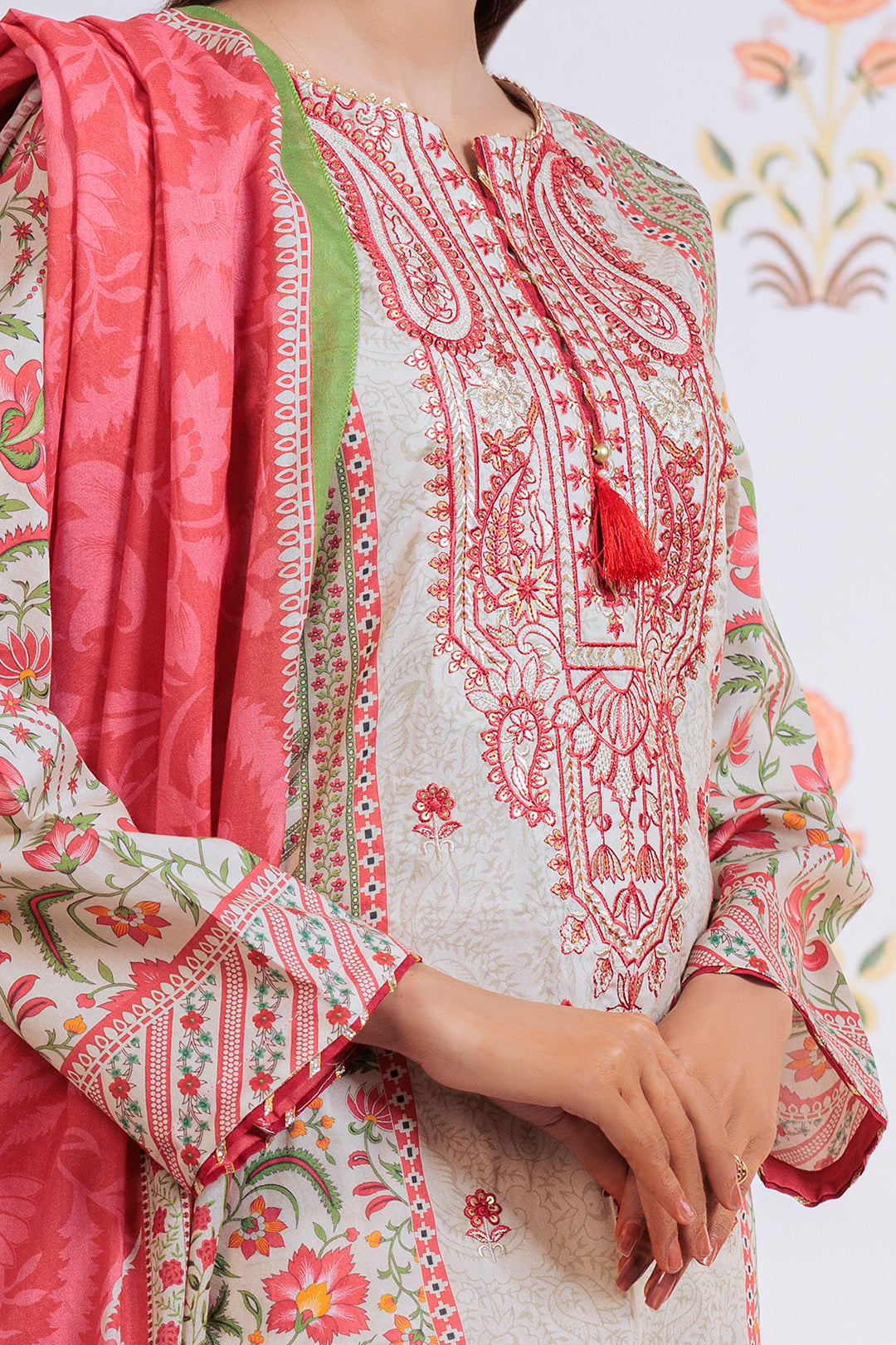 Zellbury | Summer Pret | Embroidered Kurta Dupatta - 1895 - House Of Hania