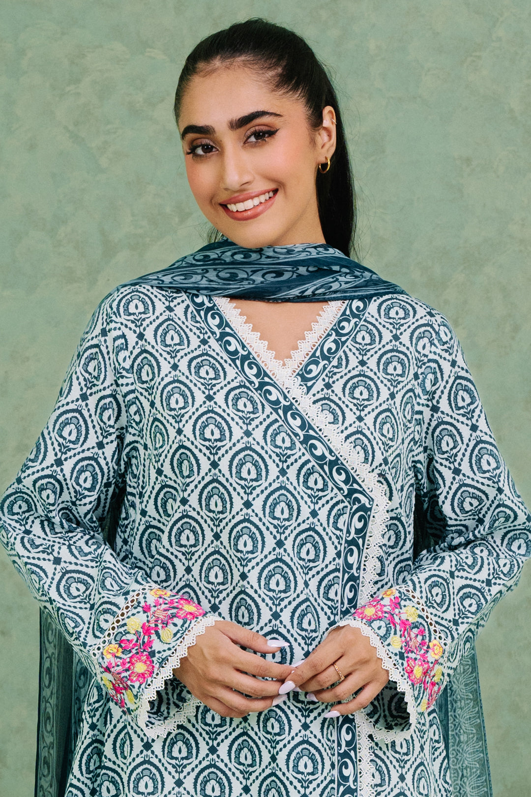 Zellbury | Summer Pret | Embroidered  Kurta Dupatta - 1897 - House Of Hania