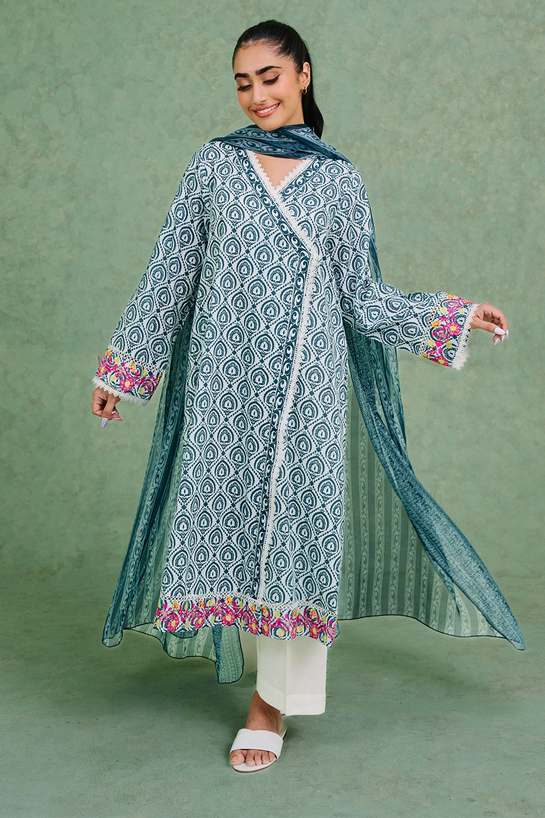 Zellbury | Summer Pret | Embroidered  Kurta Dupatta - 1897 - House Of Hania