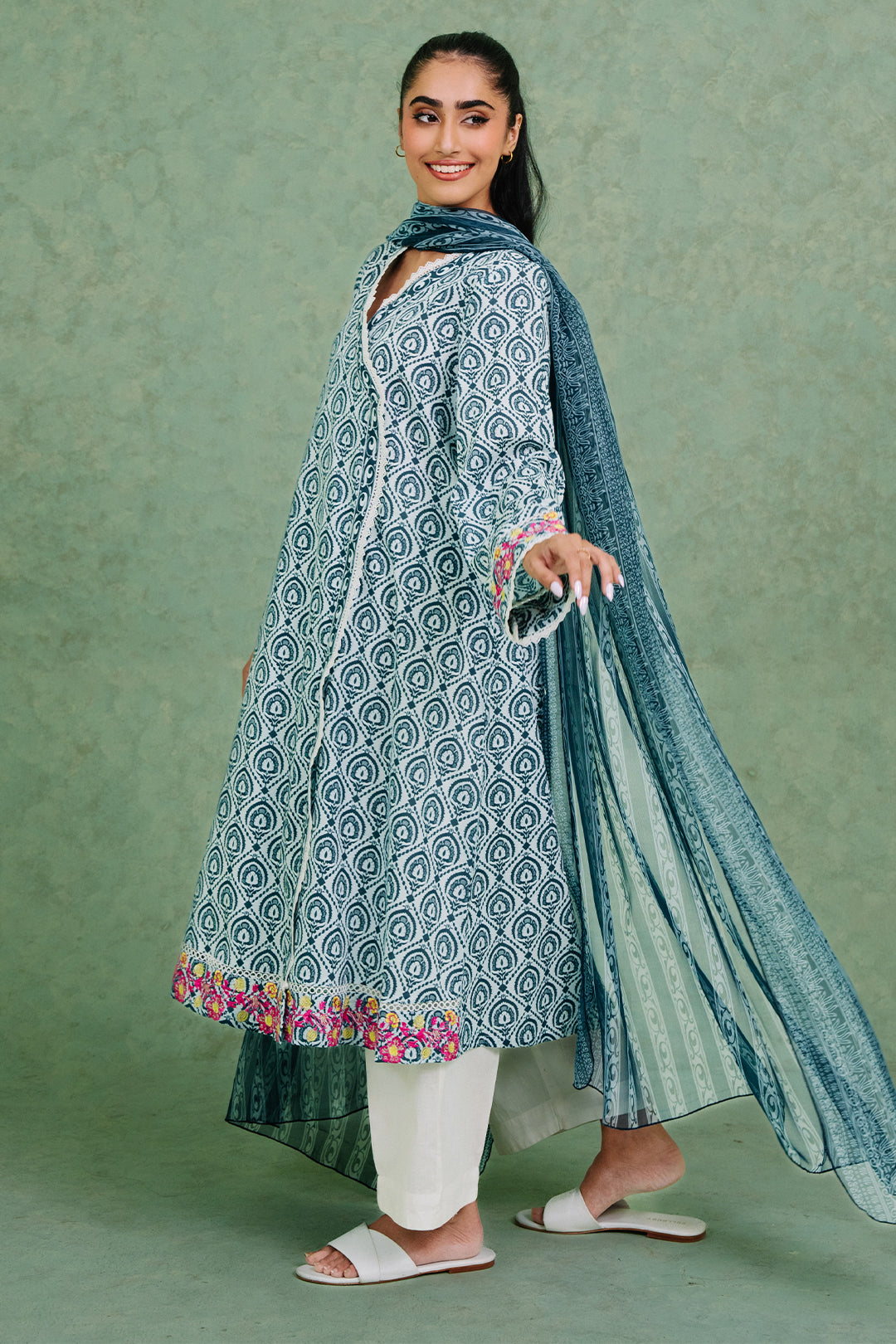 Zellbury | Summer Pret | Embroidered  Kurta Dupatta - 1897 - House Of Hania
