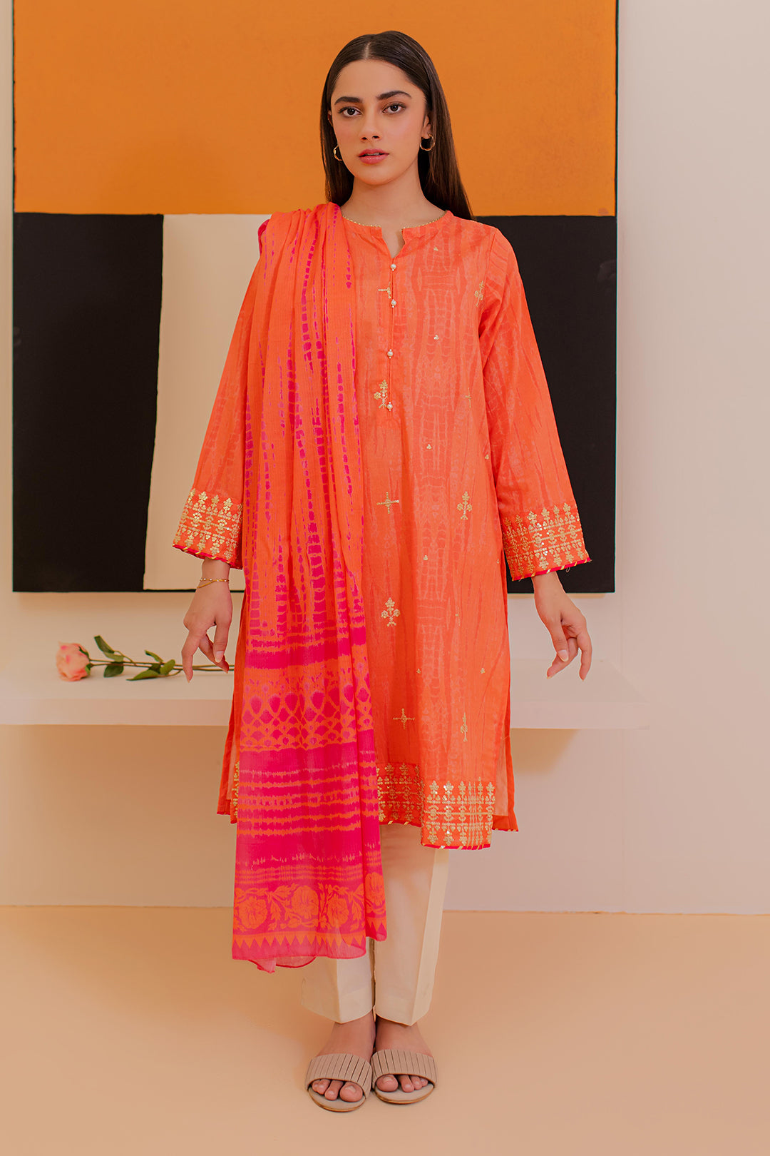Zellbury | Summer Pret | Embroidered Kurta Dupatta - 1899 - House Of Hania