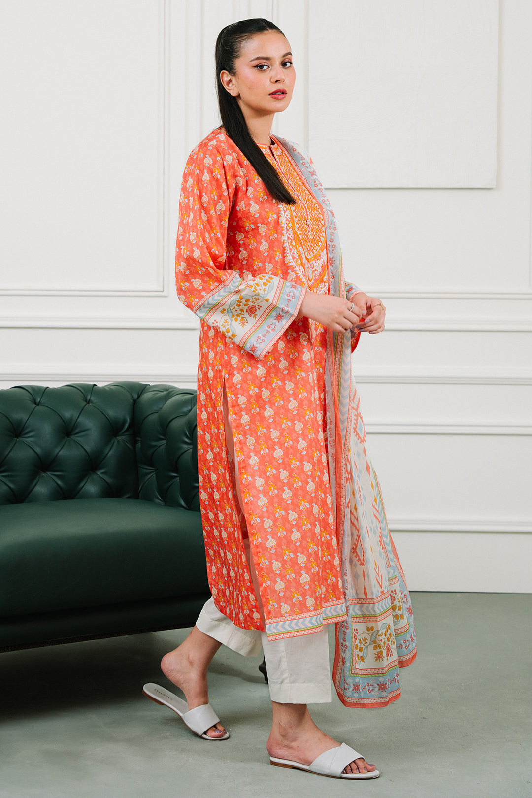 Zellbury | Summer Pret | Embroidered  Kurta Dupatta - 1902 - House Of Hania