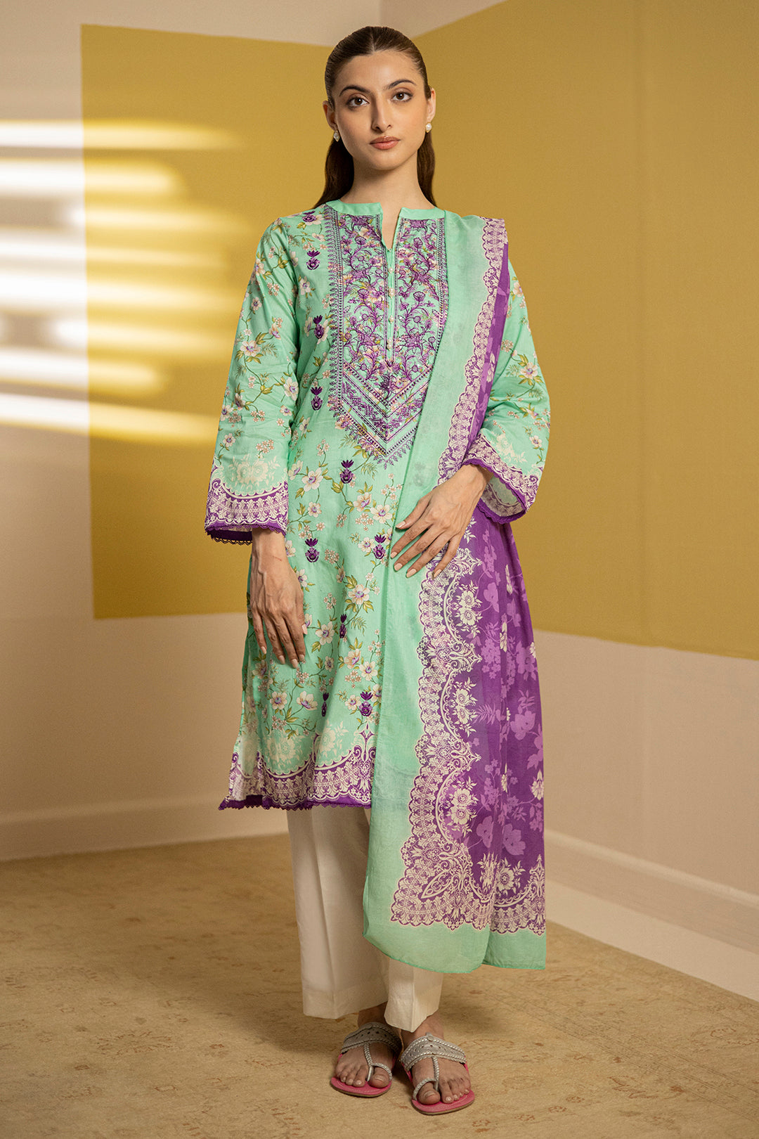 Zellbury | Summer Pret | Embroidered Kurta Dupatta - 1903 - House Of Hania