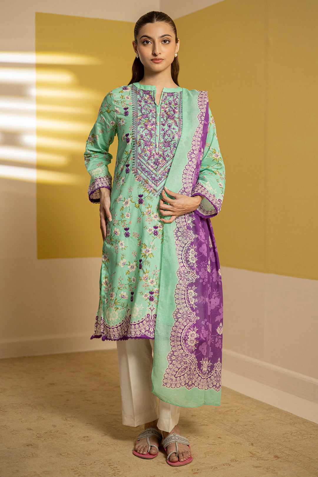 Zellbury | Summer Pret | Embroidered Kurta Dupatta - 1903 - House Of Hania