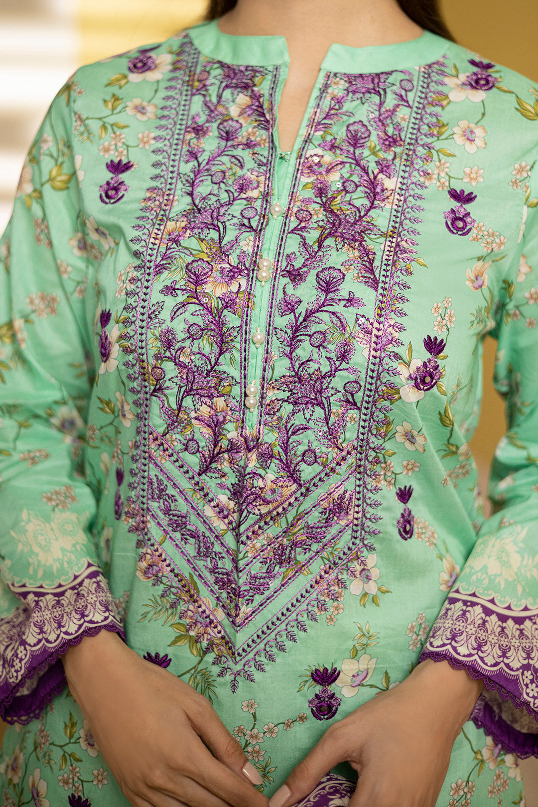 Zellbury | Summer Pret | Embroidered Kurta Dupatta - 1903 - House Of Hania