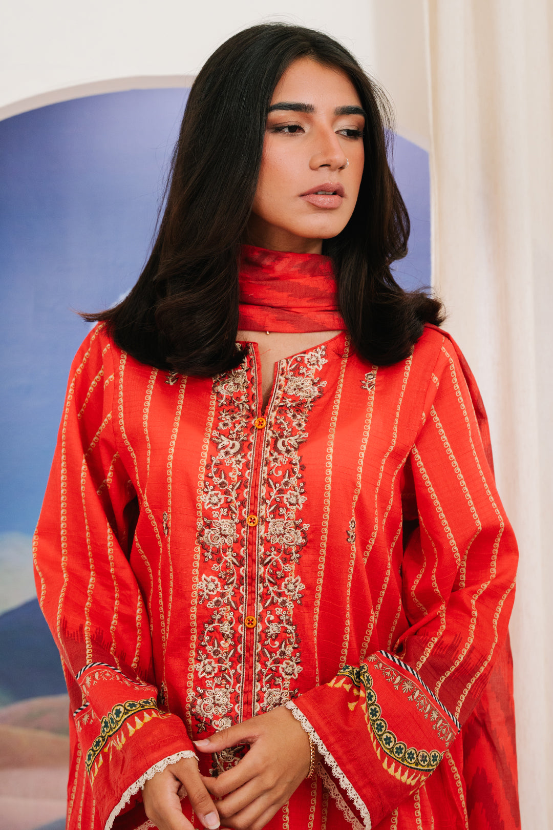 Zellbury | Summer Pret | Embroidered Kurta Dupatta - 1904 - House Of Hania