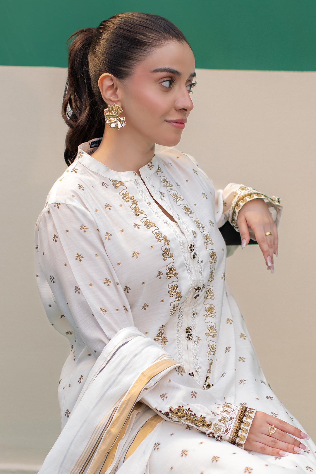 Zellbury | Summer Pret | Embroidered Kurta Dupatta - 1978 - House Of Hania