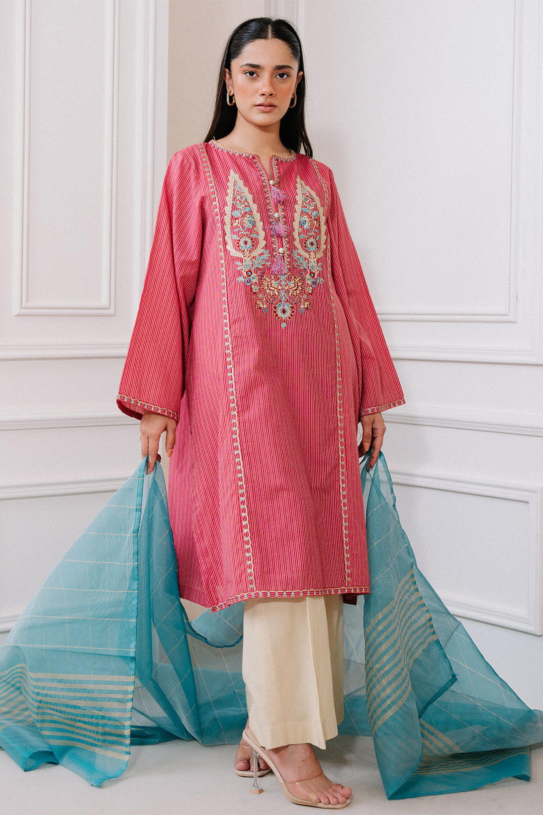 Zellbury | Summer Pret | Embroidered Kurta Dupatta - 1983 - House Of Hania