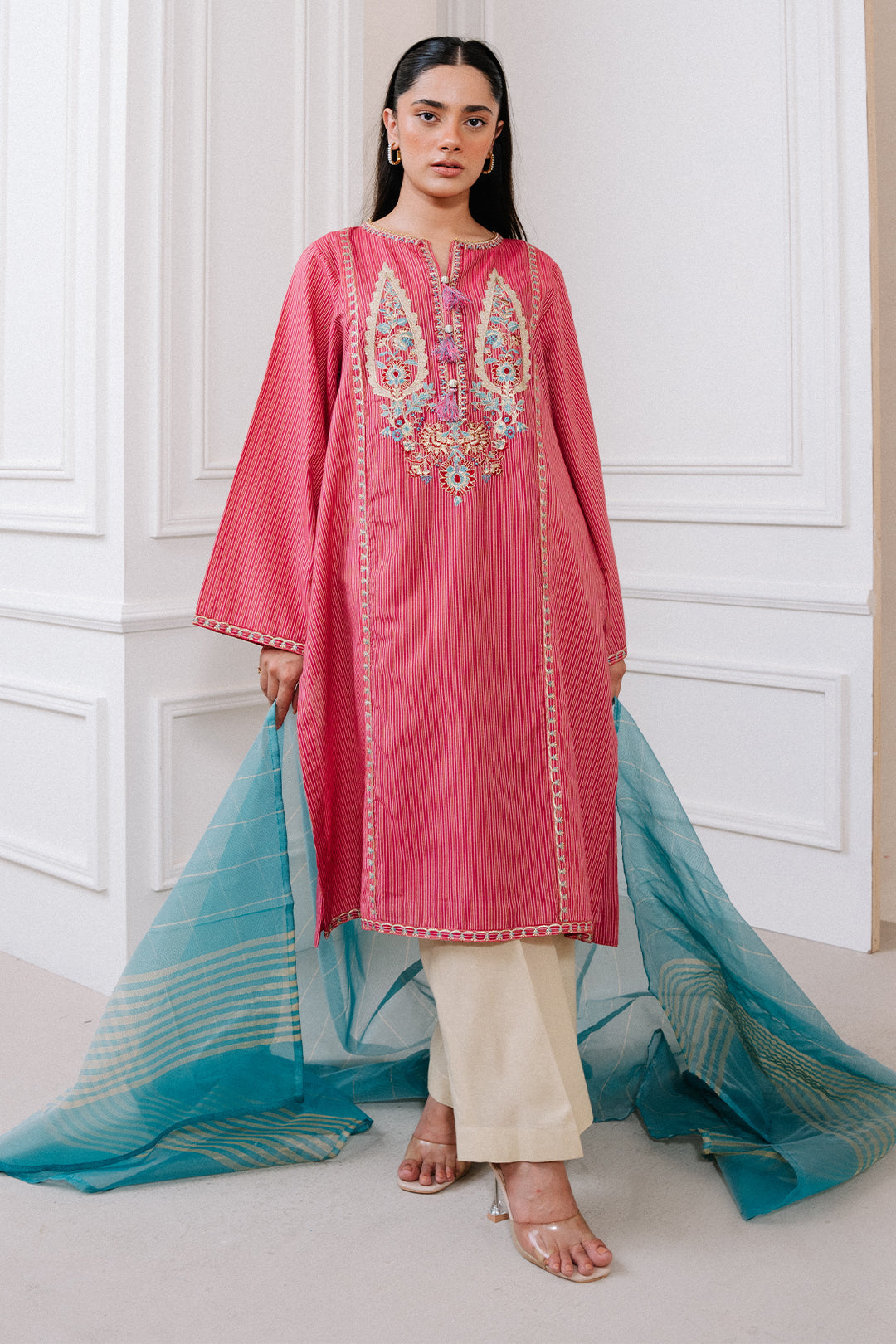 Zellbury | Summer Pret | Embroidered Kurta Dupatta - 1983 - House Of Hania