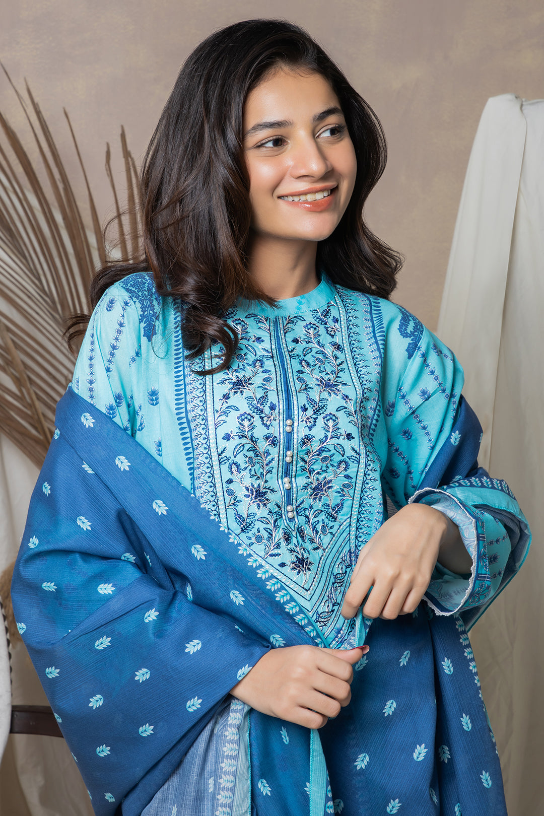 Zellbury | Summer Pret | Embroidered Kurta Dupatta - 2070 - House Of Hania