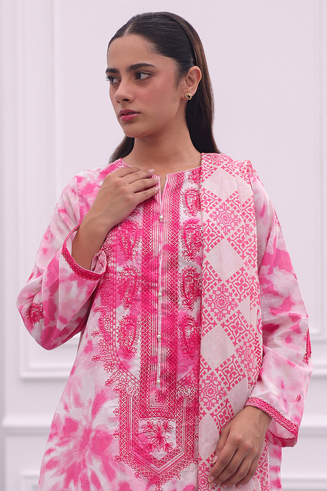 Zellbury | Summer Pret | Embroidered Kurta Dupatta - 2071 - House Of Hania