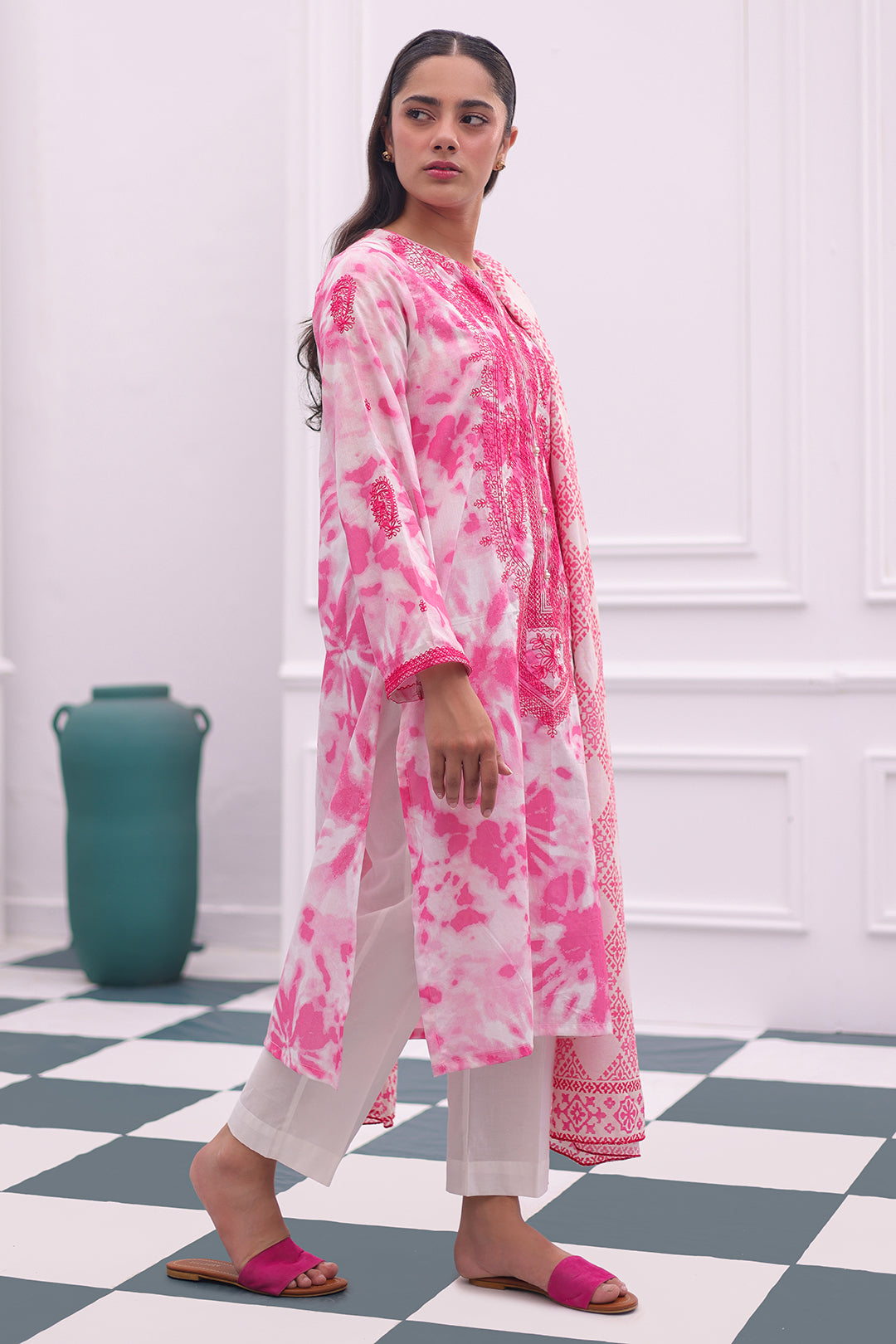 Zellbury | Summer Pret | Embroidered Kurta Dupatta - 2071 - House Of Hania