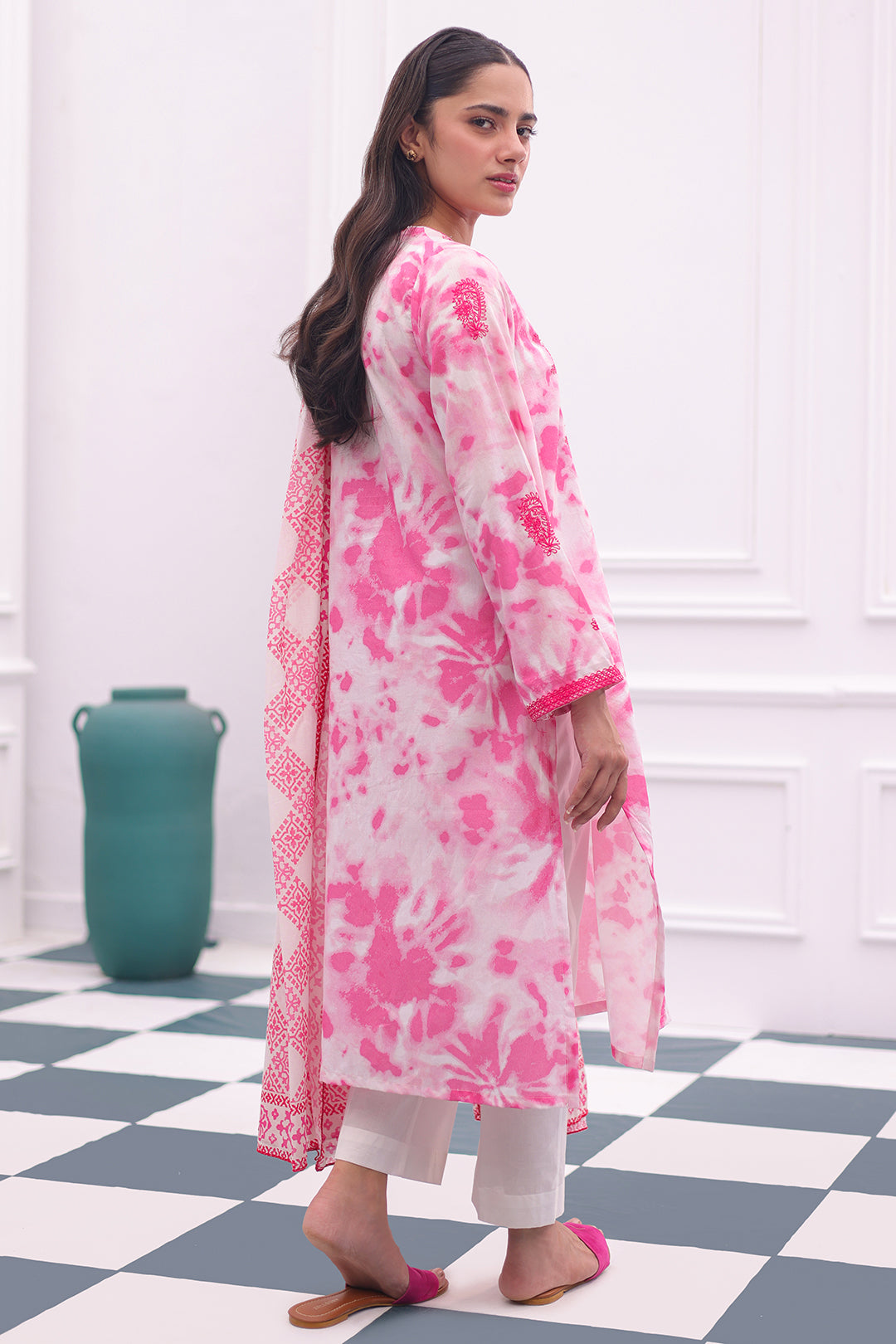 Zellbury | Summer Pret | Embroidered Kurta Dupatta - 2071 - House Of Hania