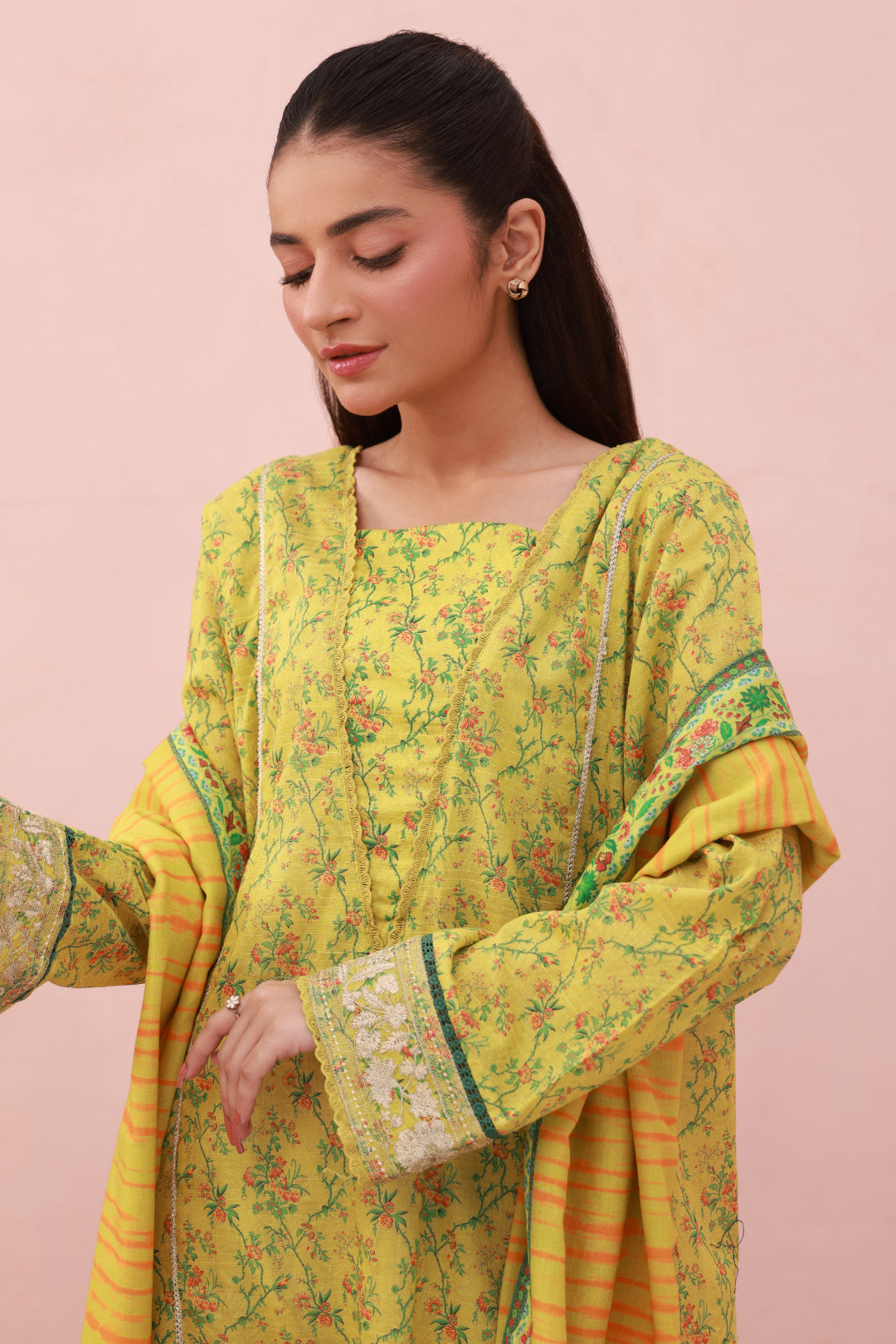 Zellbury | Summer Pret | Embroidered Kurta Dupatta - 2074 - House Of Hania