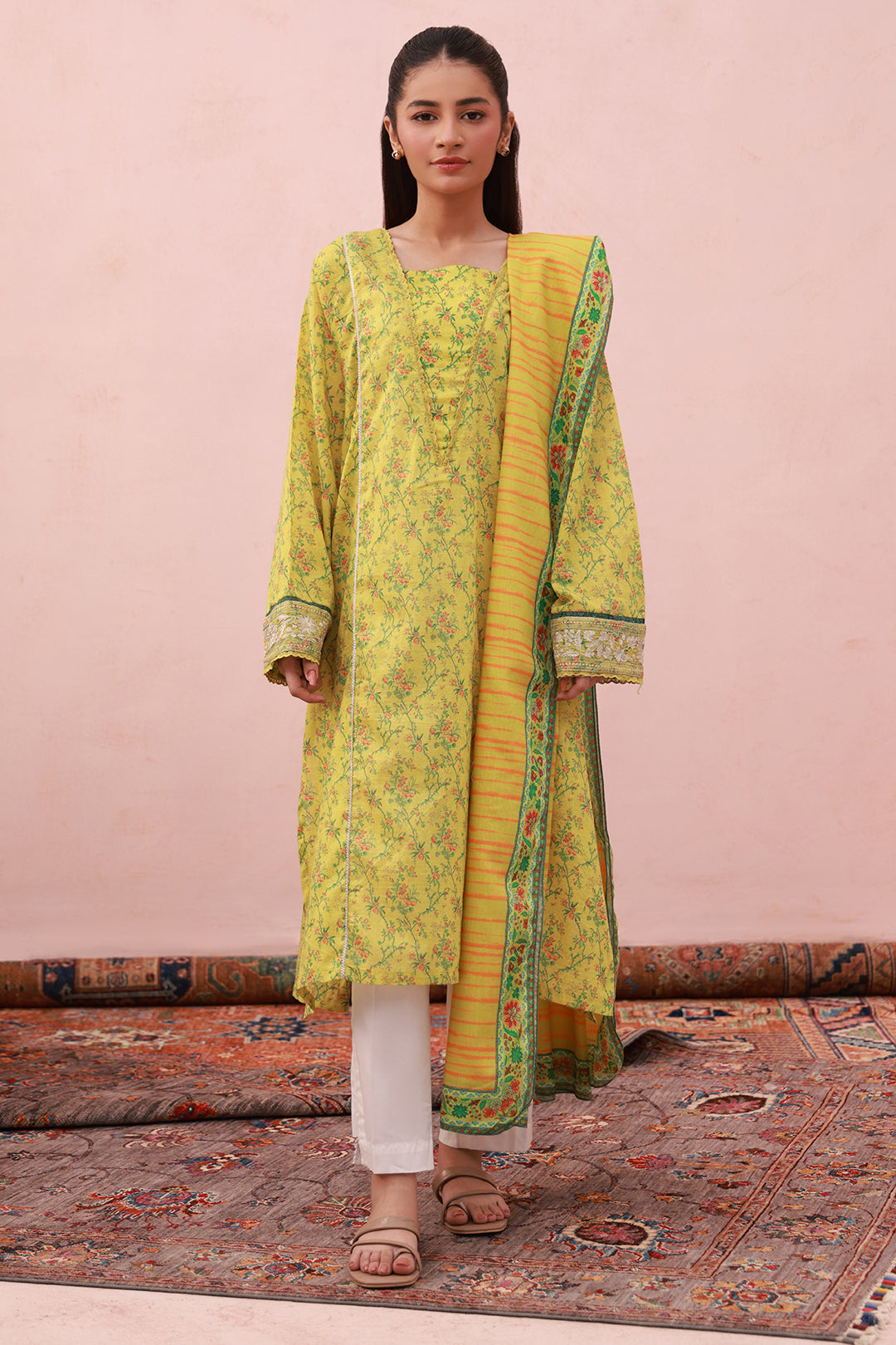 Zellbury | Summer Pret | Embroidered Kurta Dupatta - 2074 - House Of Hania