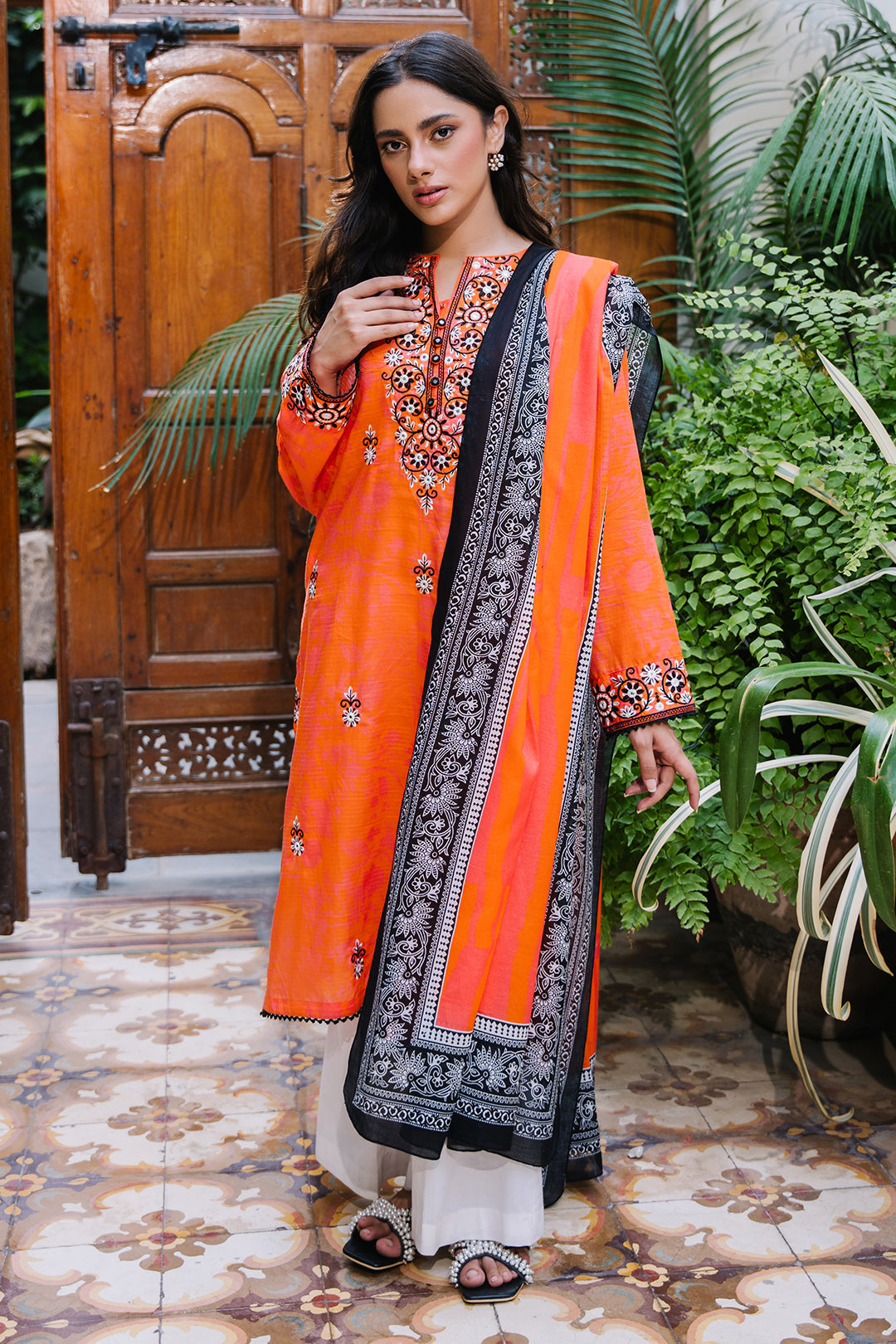 Zellbury | Summer Pret | Embroidered Kurta Dupatta - 2077 - House Of Hania