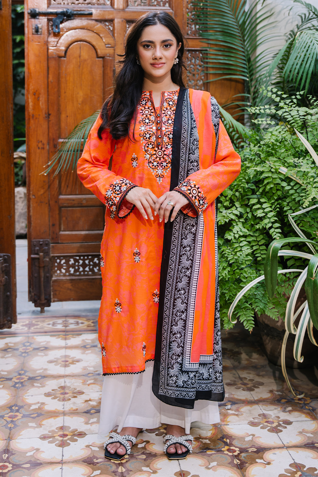 Zellbury | Summer Pret | Embroidered Kurta Dupatta - 2077 - House Of Hania