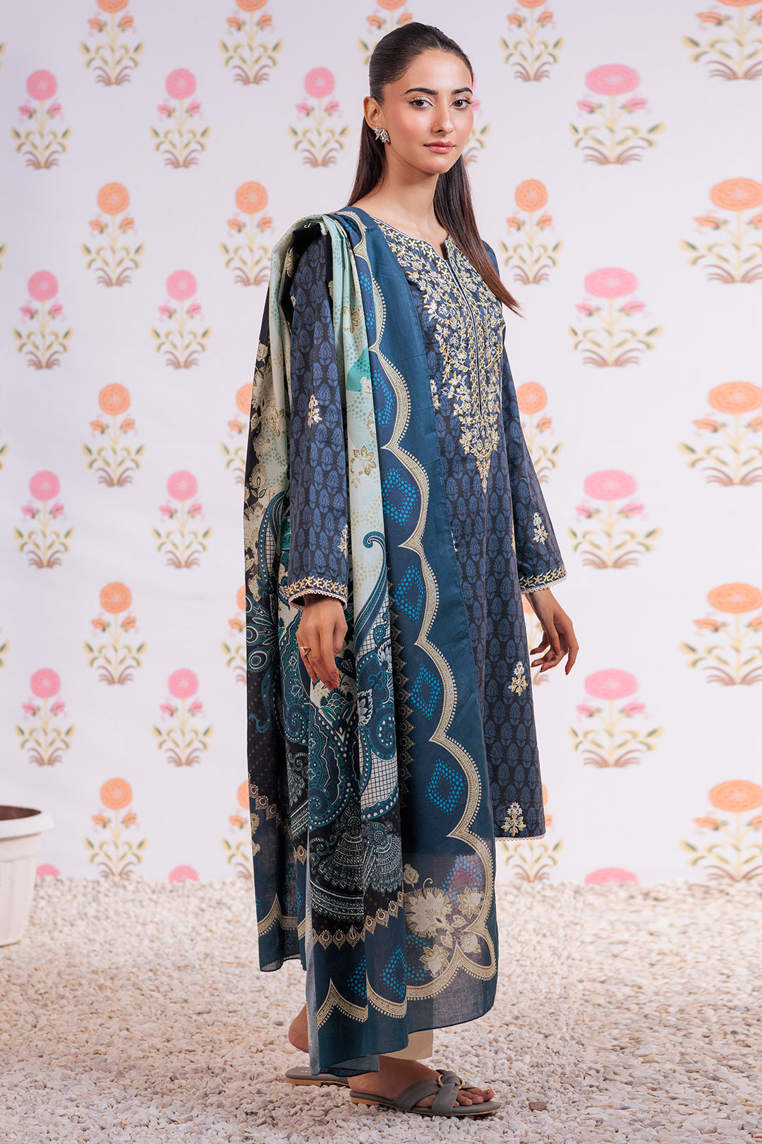 Zellbury | Summer Pret | Embroidered Kurta Dupatta - 2851 - House Of Hania