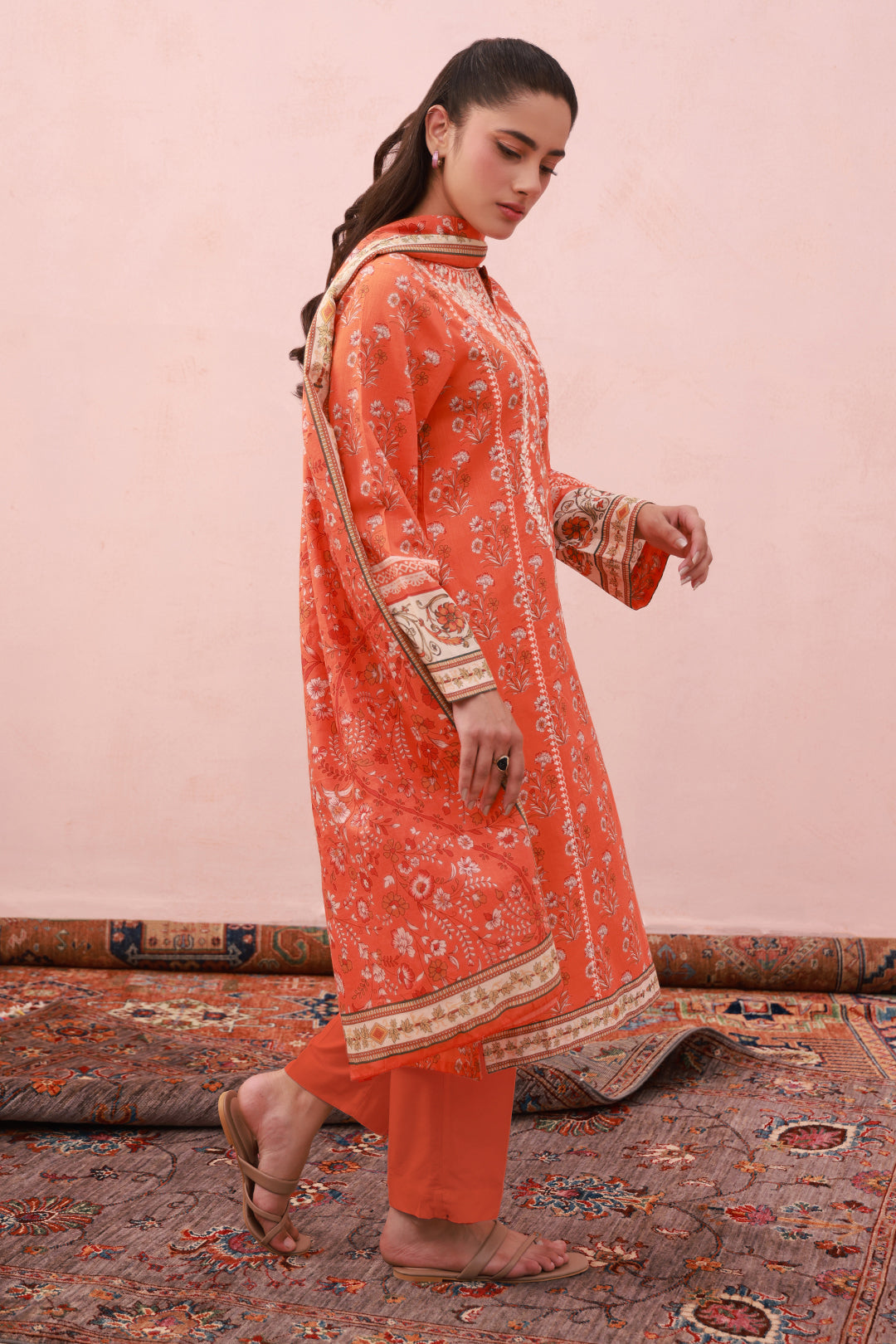Zellbury | Summer Pret | Embroidered Kurta Dupatta Trouser - 1962 - House Of Hania