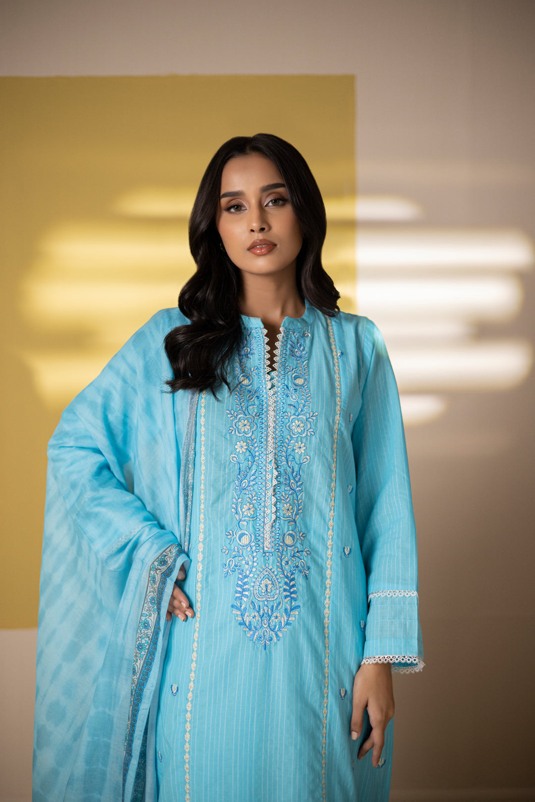 Zellbury | Summer Pret | Embroidered Kurta Dupatta Trouser - 1965 - House Of Hania