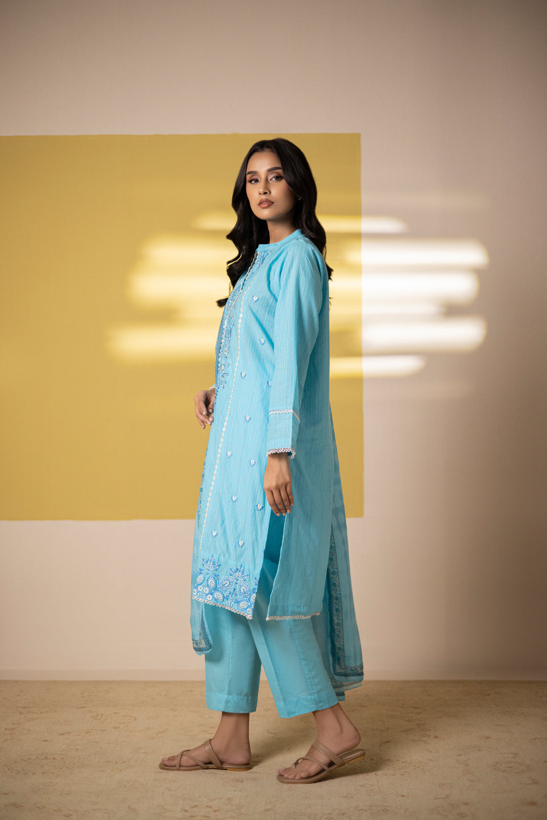 Zellbury | Summer Pret | Embroidered Kurta Dupatta Trouser - 1965 - House Of Hania