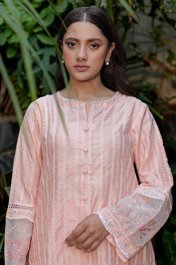 Zellbury | Summer Pret | Embroidered Kurta Dupatta Trouser - 2001 - House Of Hania